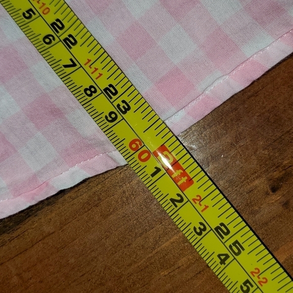 Talbots Large Petite Pink & White Gingham Long Sleeve Top - Picture 11 of 12
